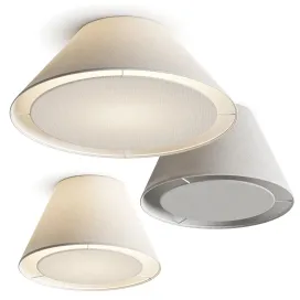 Crate barrel white tapered linen ceiling lamps